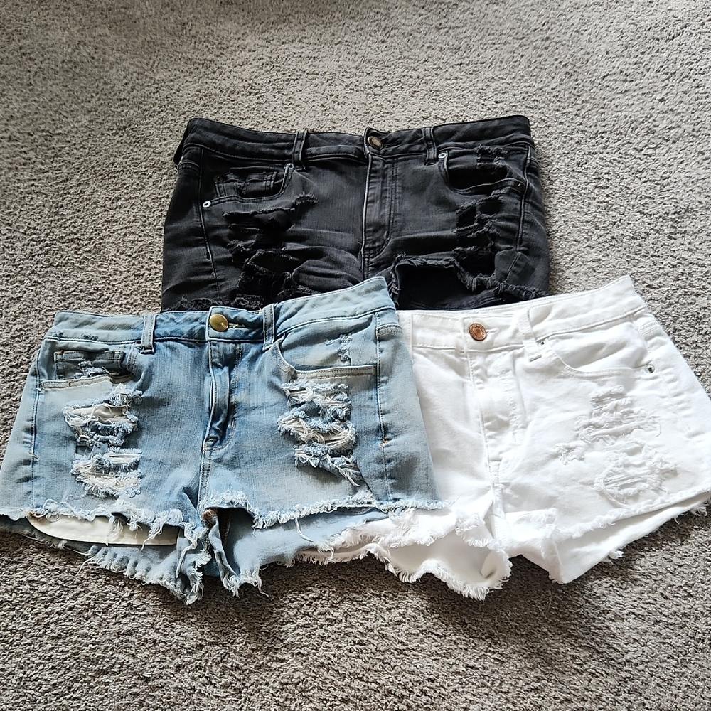 Hi-Rise Shortie Denim Shorts Lot